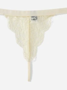SHEIN Lace Detail Lingerie Set - White - View 4