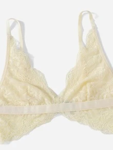 SHEIN Lace Detail Lingerie Set - White - View 5