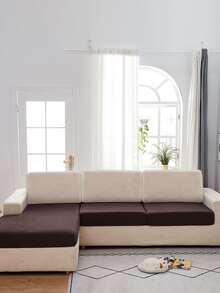 1 cái bọc ghế sofa màu rắn - Cà phê nâu - Xem 6