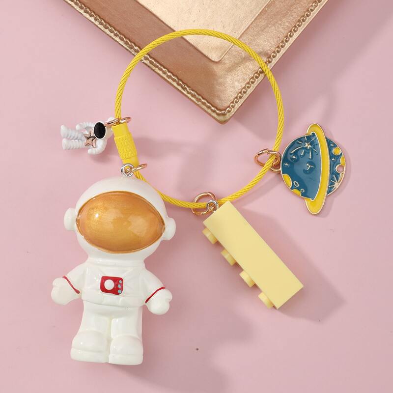 

Astronaut Charm Keychain, Yellow
