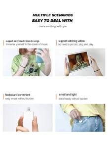 2 en 1 adaptador de cargador - Blanco - Ver 6