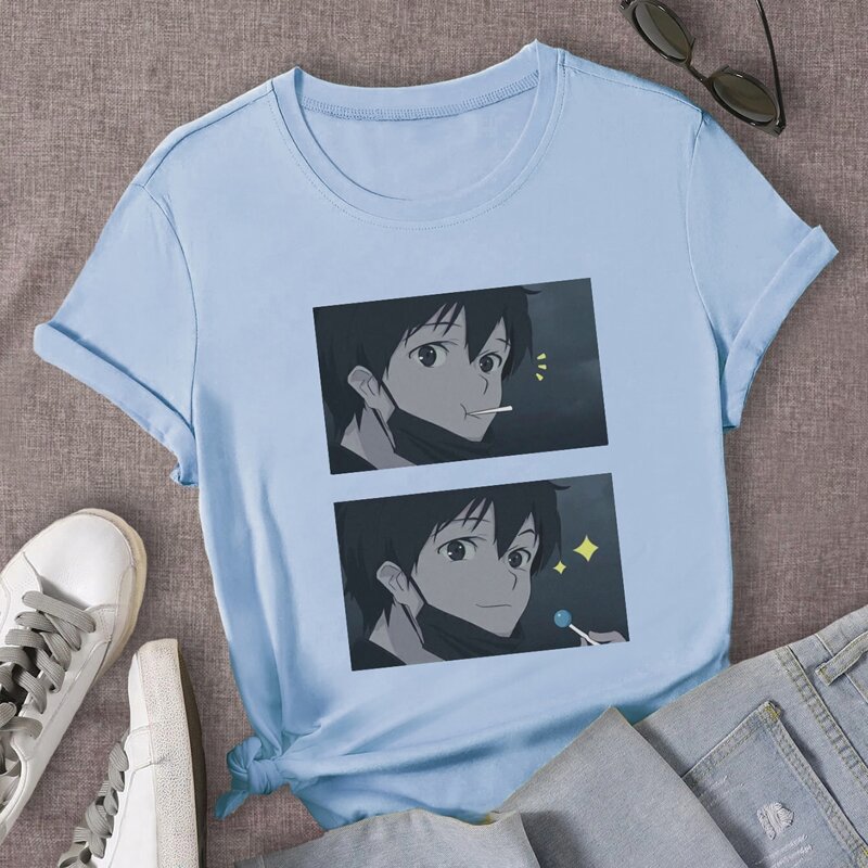 

Cartoon Print Tee, Baby blue