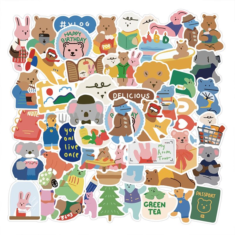 

50pcs Cartoon Graphic Sticker, Multicolor