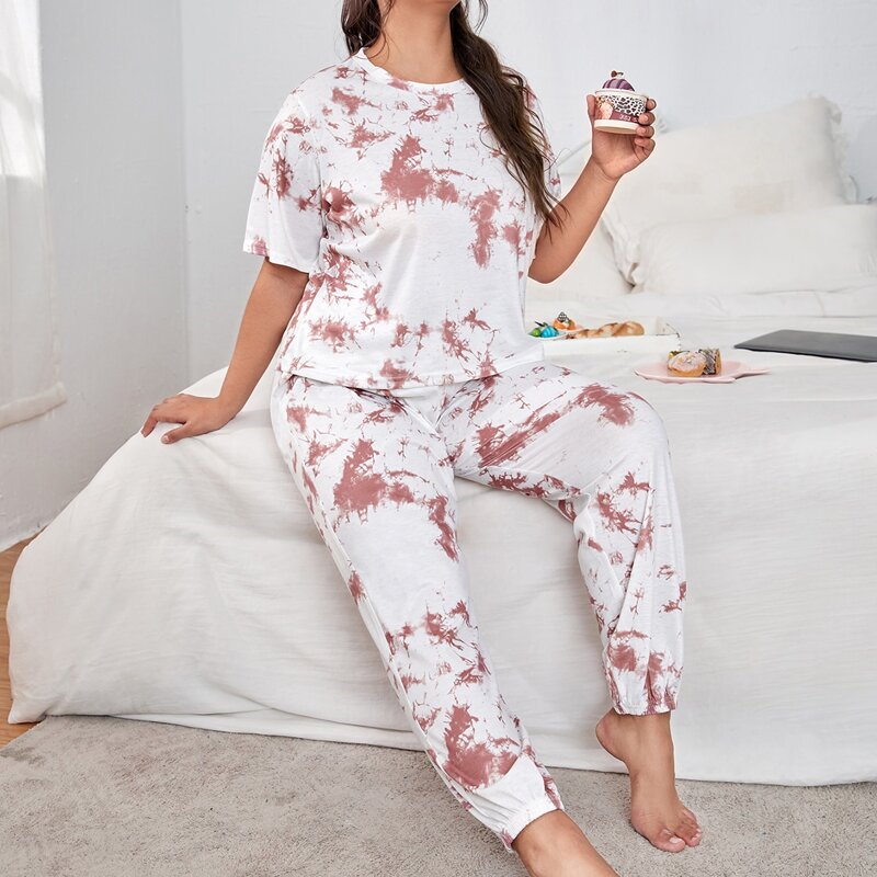 

Plus Tie Dye Sleep Tee, White