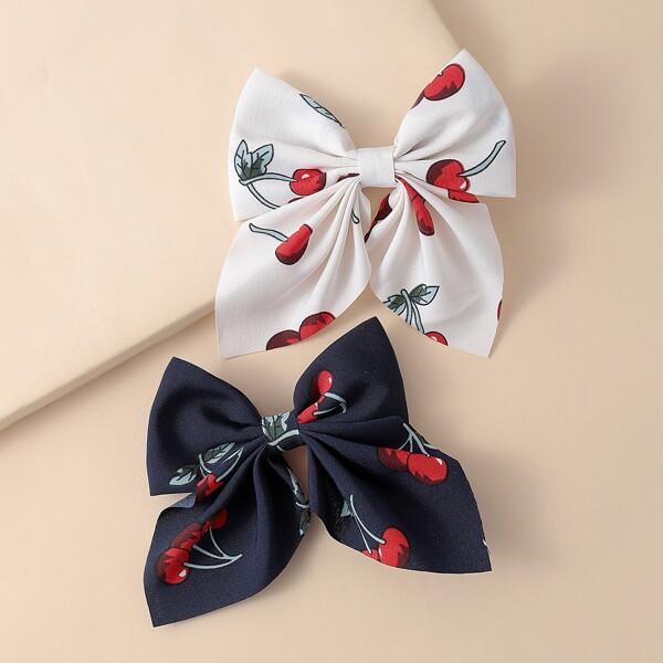 

2pcs Toddler Girls Bow Knot Hair Clip, Multicolor