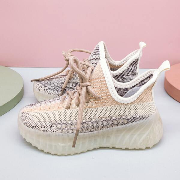 

Toddler Girls Colorblock Knit Detail Sneakers, Multicolor