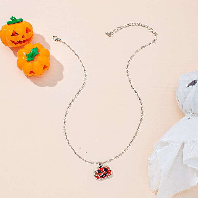 

Pumpkin Pendant Necklace, Multicolor