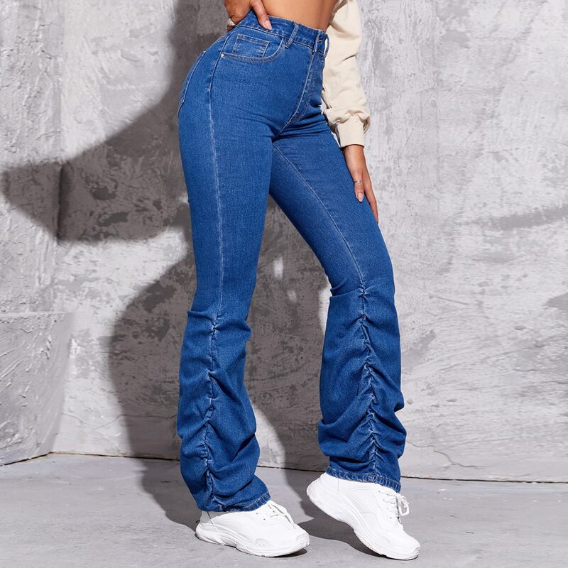

High Waist Stacked Jeans, Medium wash