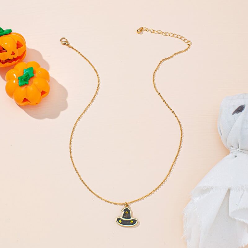 

Halloween Hat Pendant Necklace, Black
