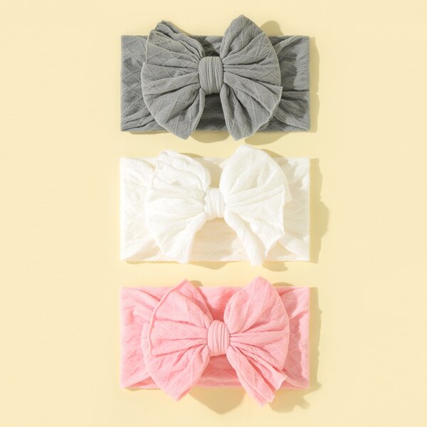 

3pcs Baby Bow Knot Headband, Multicolor