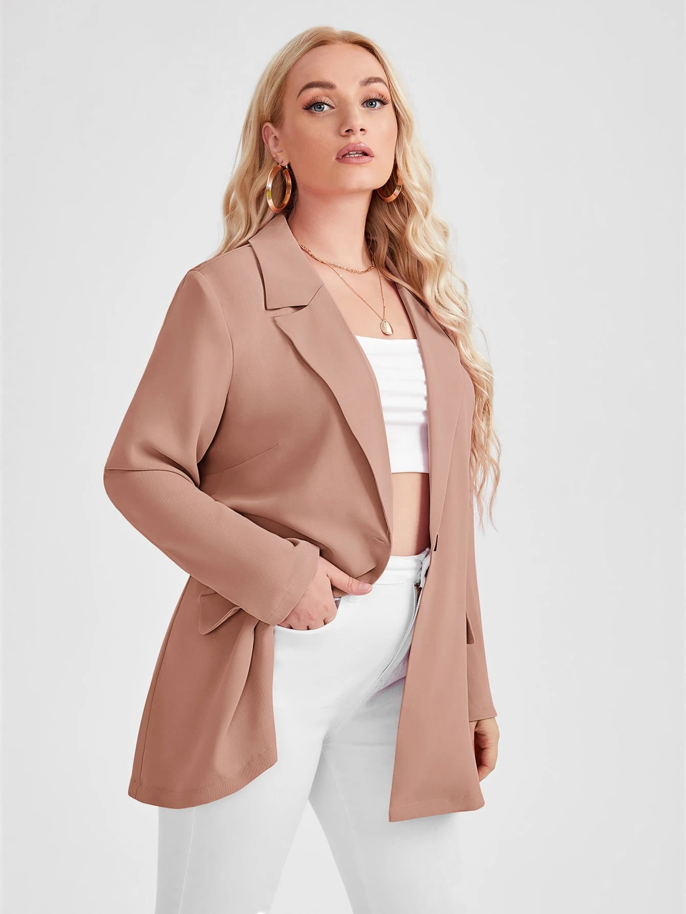 Shein blazer plus size Clearance