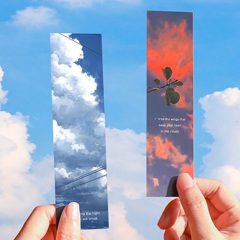 

30sheets Landscape Print Bookmark, Multicolor