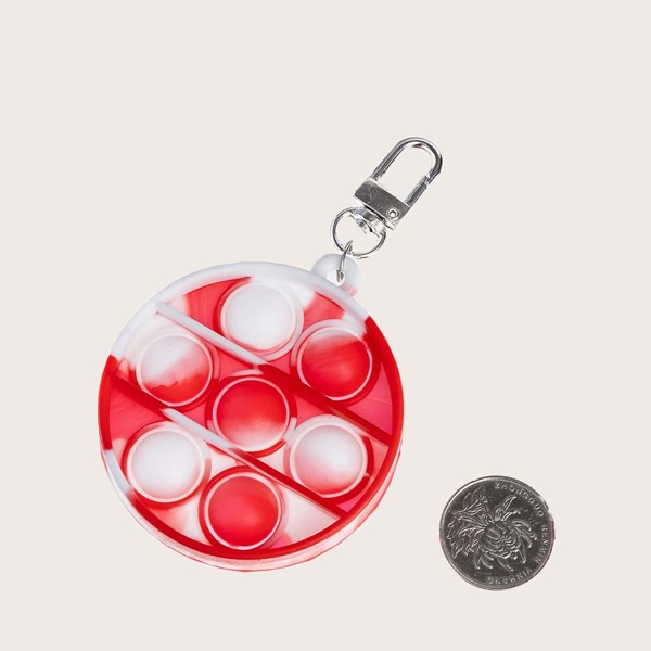 

Kids Tie Dye Pattern Bag Charm, Red and white