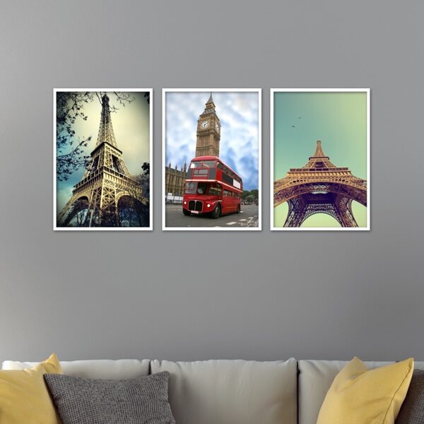 

3pcs Landscape Print Unframed Painting, Multicolor