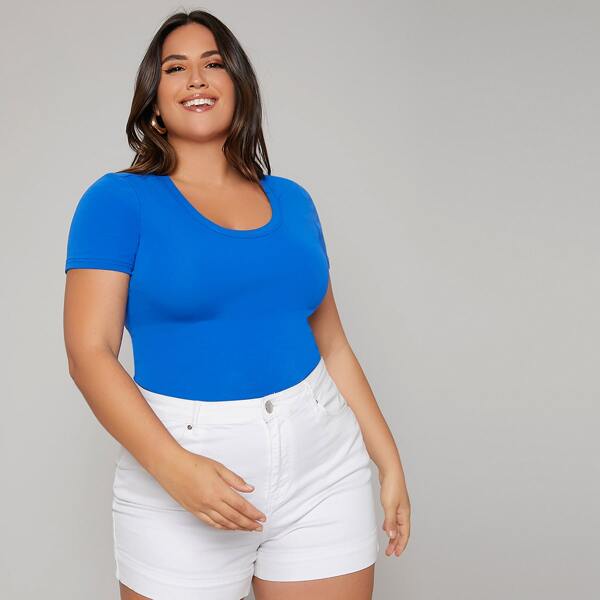 

Plus Solid Slim Tee, Royal blue