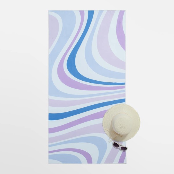 

Abstract Wave Pattern Beach Blanket, Multicolor