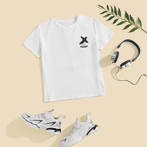 

Boys Slogan Graphic Tee, White