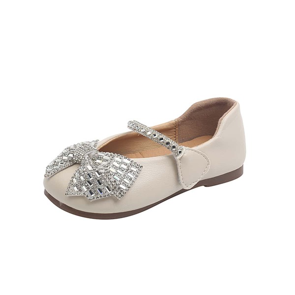 

Toddler Girls Bow Decor Mary Janes, Beige