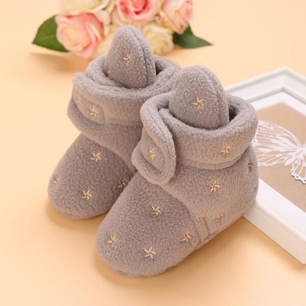 

Baby Embroidery Design Boots, Grey