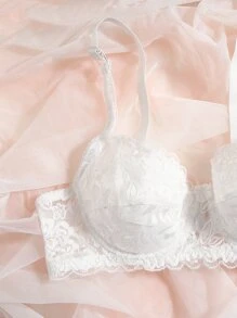 2 Packs Floral Lace Underwire Lingerie Bra Set