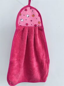 1入組蘋果印花手巾