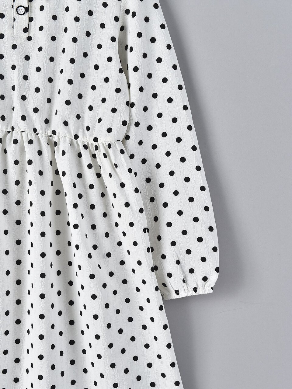 Girls Polka Dot Polo Neck Dress