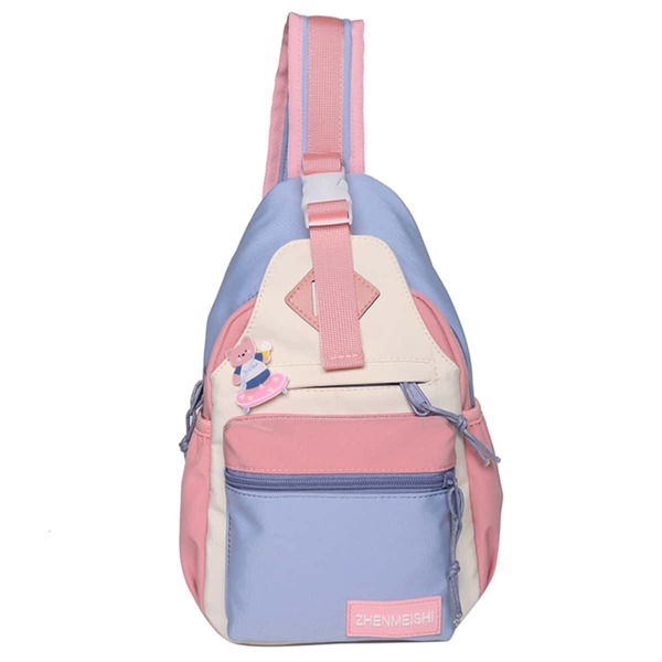 

Colorblock Cartoon Decor Sling Bag, Multicolor