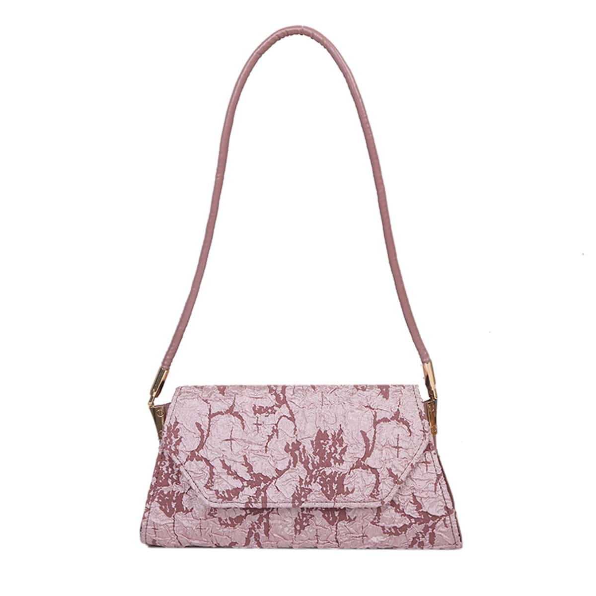 

Minimalist Ruched Design Shoulder Bag, Pink
