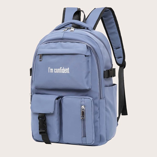 

Letter Graphic School Bag, Blue