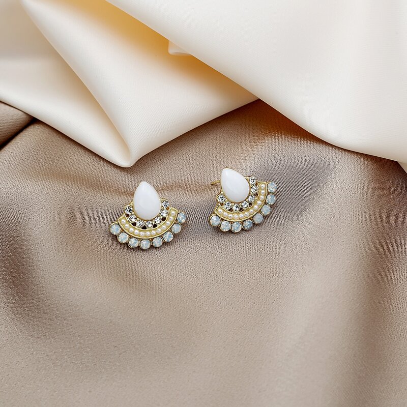 

Rhinestone Decor Earrings, Multicolor