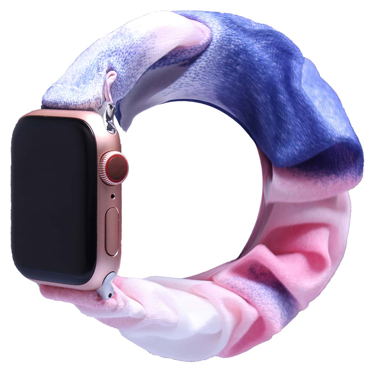 

1pc Tie Dye Scrunchie Watchband For iWatch, Blue