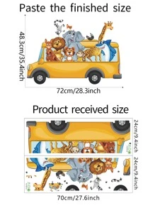 Pegatina de pared con estampado de dibujos animados - Multicolor - Ver 2