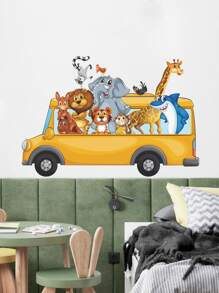 Pegatina de pared con estampado de dibujos animados - Multicolor - Ver 5