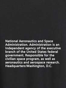 Manfinity Homme Men Letter Graphic Short Sleeve Casual Tee, Boyfriend Gift, For Work - Black - View 5