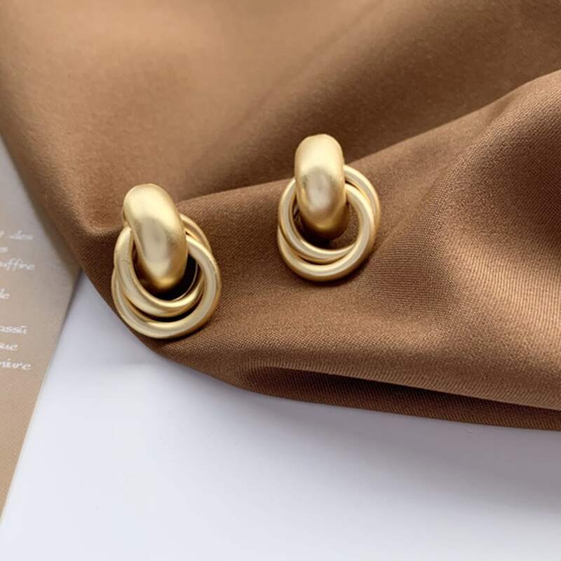 

Minimalist Design Earrings, Gold