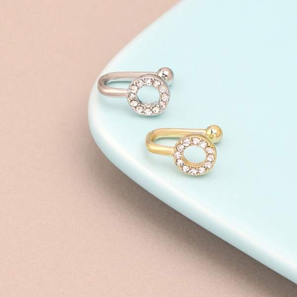 

2шт Украшение для носа со стразами, Многоцветный