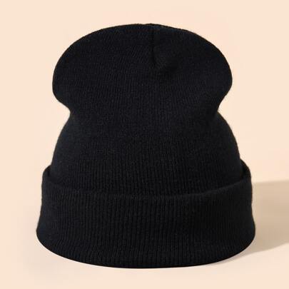 Solid Knitted Hat,School