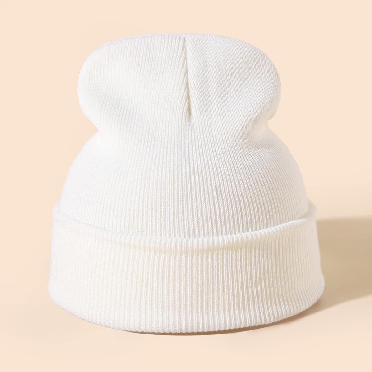 

Solid Knitted Hat, White