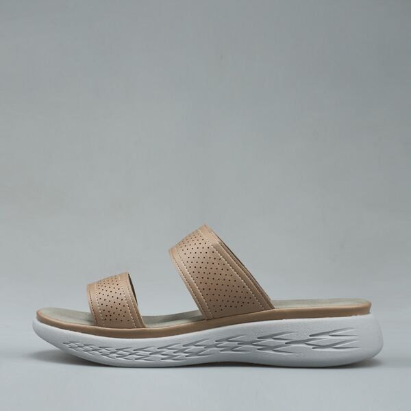 

Hollow Out Slide Sandals, Brown