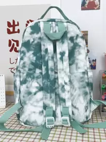 WEIZHINA 扎染大容量背包，双肩带书包，可容纳 15 英寸笔记本电脑学校背包笔记本电脑隔层适合青少年女孩女士大学生、男孩和男人、新秀和白领工作者大学、工作、商务、通勤、户外、旅行、郊游、返校、办公室、学校用品、学校背包、书包、返校、学校背包， - 彩色 - 查看 7