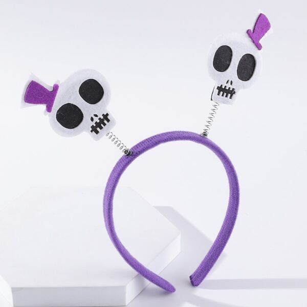 

Halloween Skull Decor Headband, Multicolor