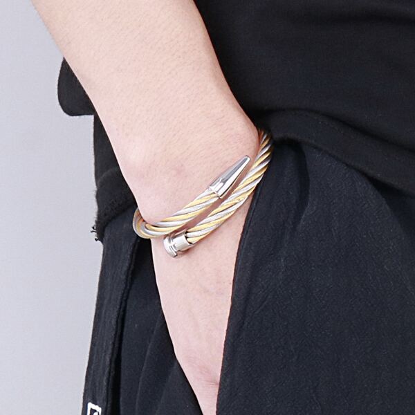 

Men Two Tone Bracelet, Gold