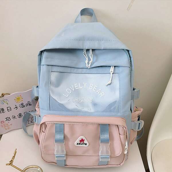 

Kids Two Tone Large Capacity Backpack, Blue
