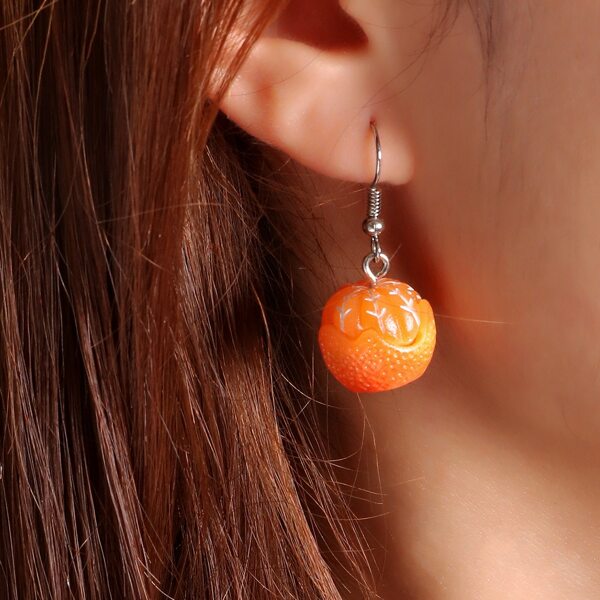 

Fruit Drop Earrings, Orange