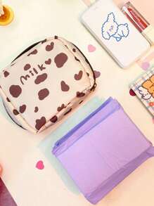 1 pieza Bolsa de almacenamiento de servilleta sanitaria con estampado de letra de color al azar - Multicolor - Ver 4