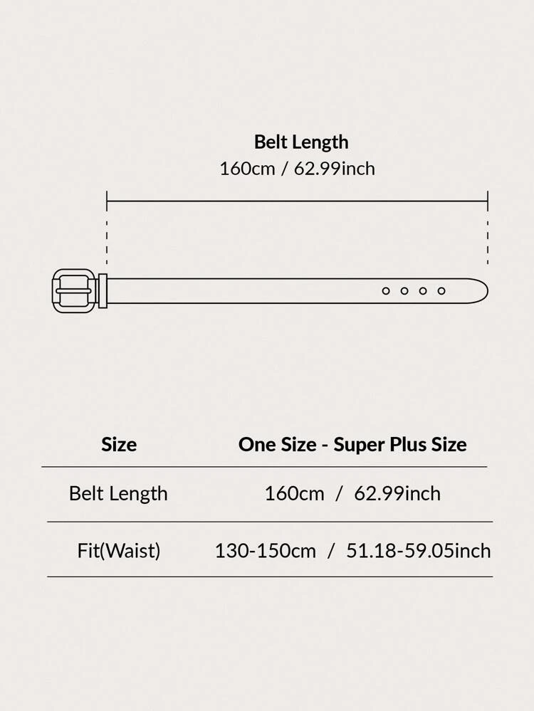 Street 1pc Double-Row Eyelet Crocodile-Pattern Belt, 160cm Plus Size (Random Asymmetrical Pattern) Halloween Summer, School Fall, Autumn, Halloween