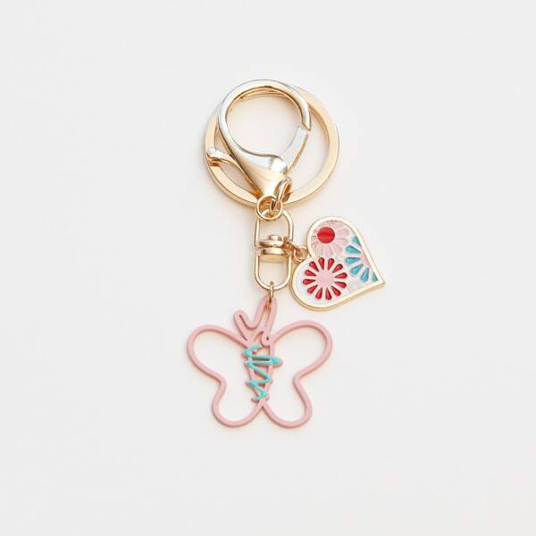 

Butterfly Pendant Keychain, Pink