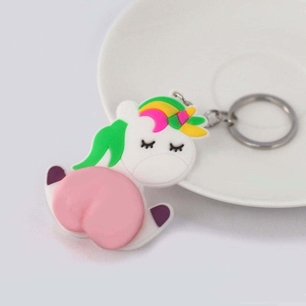 

Unicorn Charm Keychain, Multicolor
