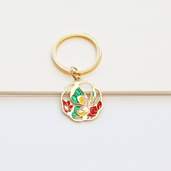 

Animal Charm Keychain, Gold