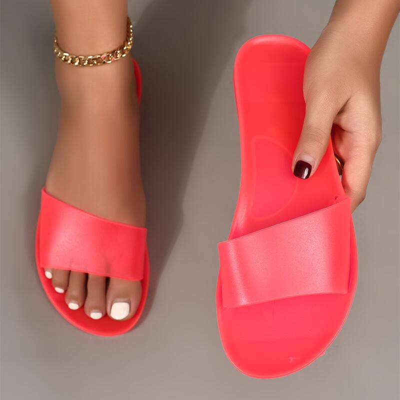 

Minimalist Wide Fit Slides, Red